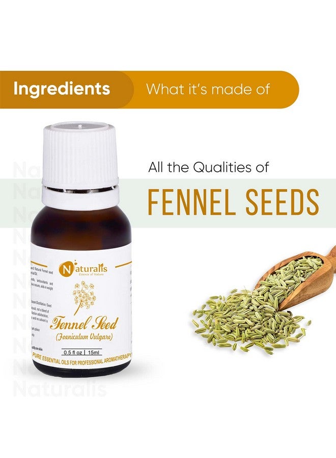 Essence Of Nature Fennel Seed Essential Oil Natural & Therapeutic Grade For Skin Care Anti Aging Hair Growth 15Ml