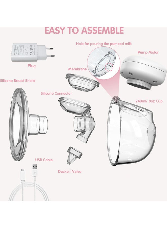 Hands Free Wearable Breast Pump With 28mm Nipple Diameter