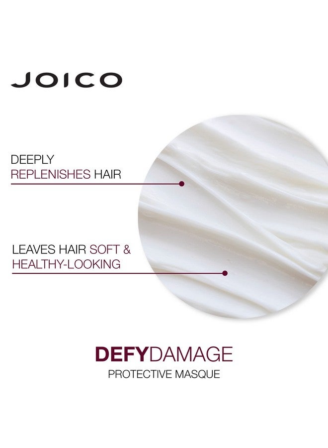 Defy Damage Protective Masque For Colortreated Hair Strengthen Bonds & Preserve Hair Color With Moringa Seed Oil & Arginine 5.1 Fl Oz (Pack Of 2)