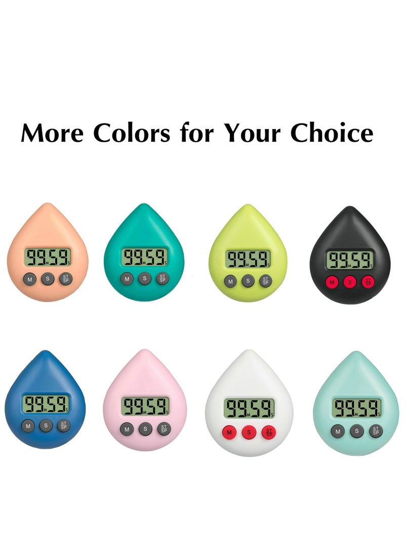 Silent Non-Ticking Battery Operated Shower Timer, Waterproof Digital Timer, Small Size Cute Timer with Suction Cup, Small Size and Good Performance, Strong Magnet on the Back (Light Green)