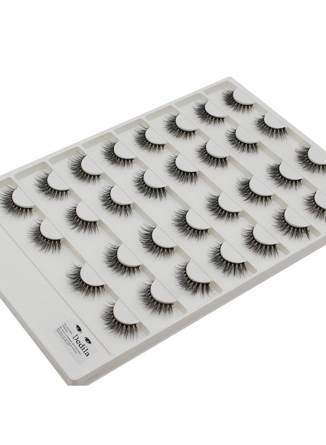 16Pairs Fluffy 3D Volume Eye Lashes Extensions Natural Faux Mink False Eyelashes Makeup Daily Long Stripe Eyelashes Reusable Dramatic Look (X05)