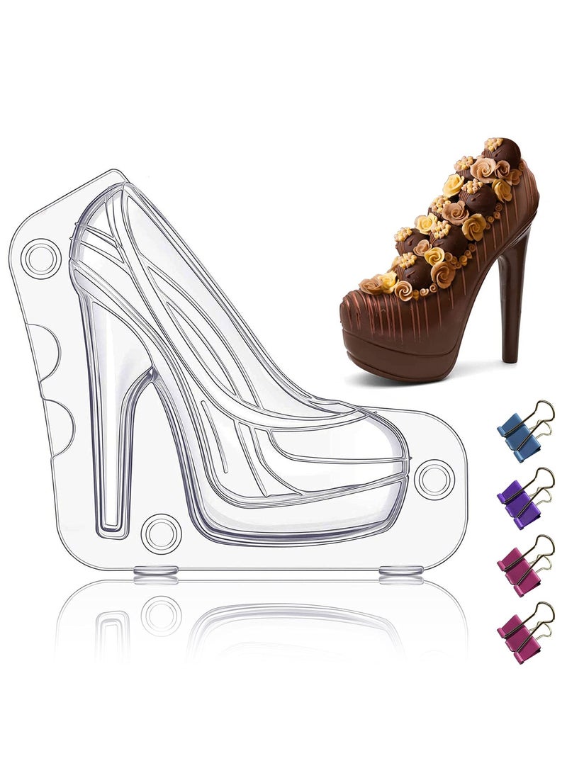High Heel Chocolate Mold, 3D Shoe Candy Mold, Birthday Cake Molds, Chocolate Platform High Heel Mold, Large Chocolate Molds, 3D Fondant Heel Mold
