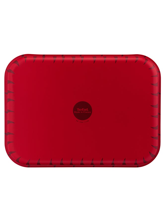 Les Specialistes Oven Dish Non-Stick Coating Aluminum Heat Diffusion Easy Cleaning Red Made In France 31X45 Cm Red 31x45cm