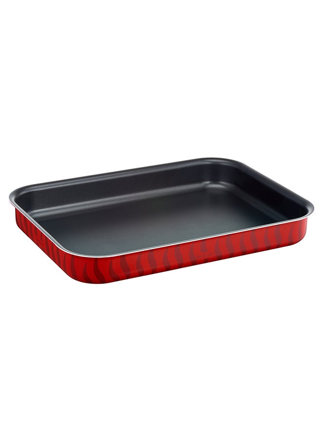 Les Specialistes Oven Dish Non-Stick Coating Aluminum Heat Diffusion Easy Cleaning Red Made In France 31X45 Cm Red 31x45cm