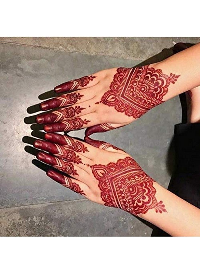 Henna Instant Tatto Outline Mehendi Cone/No Chemicals Dyes Color Paste Cone (Red Pack Of 48 Cone)