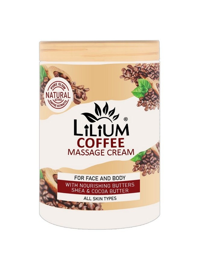 Nourishing Massage Cream Coffee 500Ml For Face & Body With Nourishing Butters Shea & Cocoa Butter Makes Skin Smoother & Firmer Visibly Younger Looking Skin All Skin Types