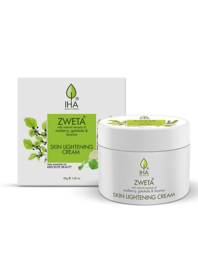 Zweta Skin Lightening Cream Herbal Face Cream Vegan Skin Brightening Cream With Mulberry Gotukola And Licorice Daily Face Cream For Women Face Glowing Cream For Normal To Dry Skin 40G