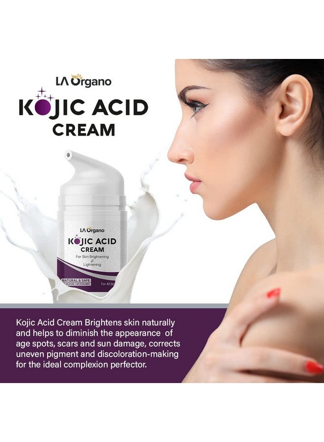 Kojic Face Cream For Skin Brightening & Lightening Fade Away Dark Spots Pigmentation & Scars (Pack Of 1) 50 Gm