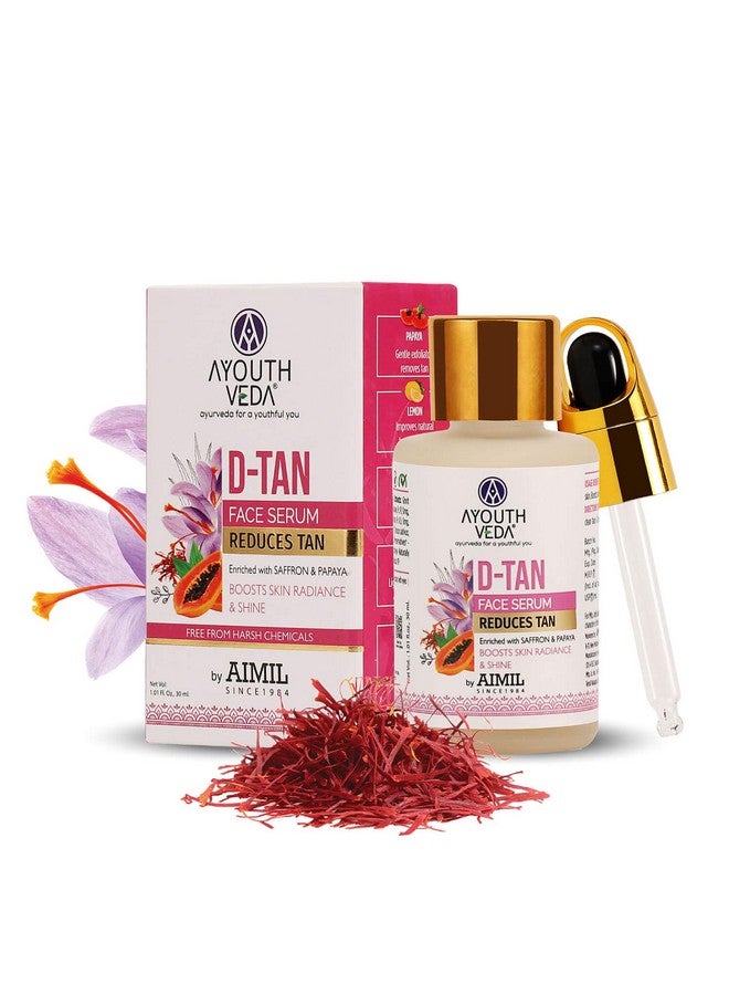 Dtan Face Serum Enriched With Saffron & Papaya For Nourished Skin Reduces Tan 30Ml