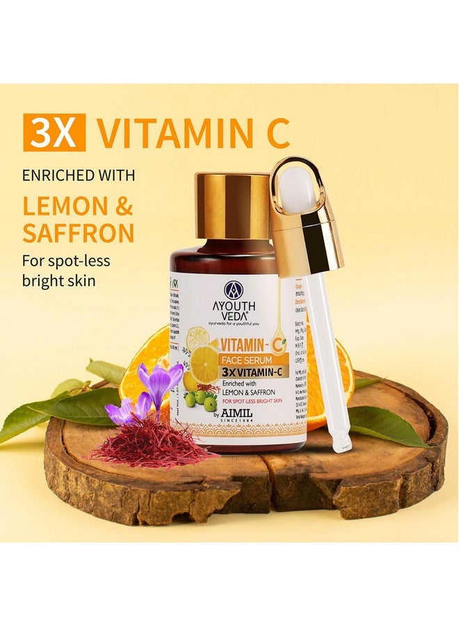 Vitaminc Face Serum Enriched With Lemon & Saffron For Spot Less & Blemish Free Skin 30Ml