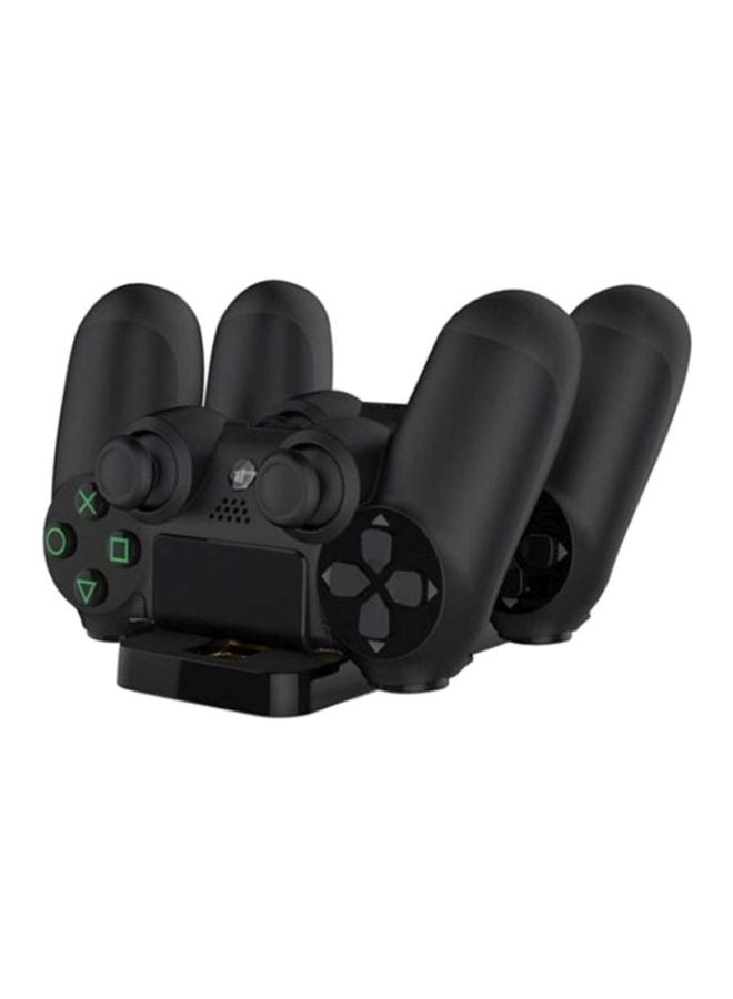 Dual Wireless Charging Dock For PS4 Gaming Controllers - Black