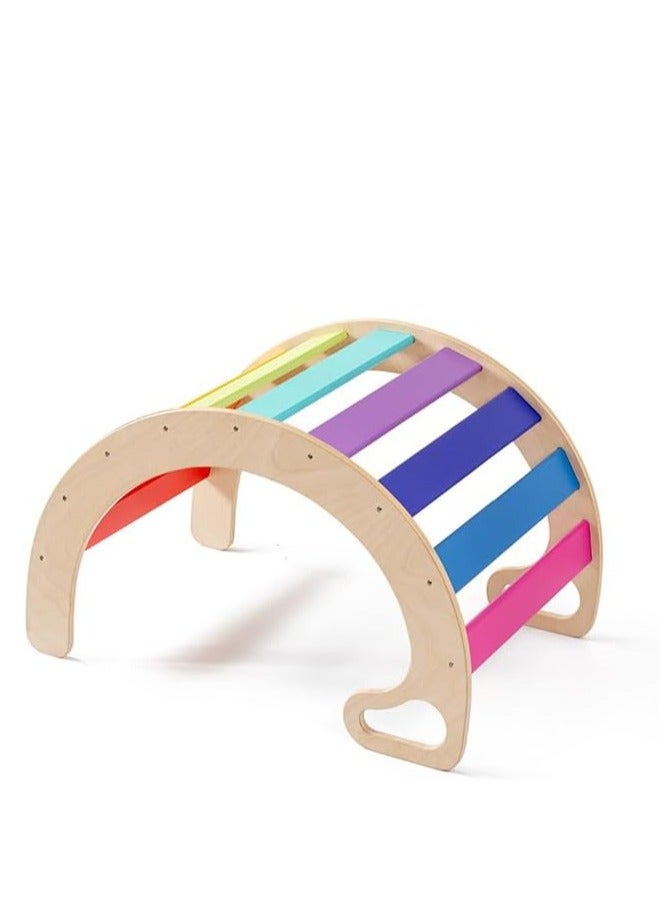 COOLBABY climbing toys for toddlers 1-3 inside Children's Wooden Climbing Frame Baby Sensory Training Climbing Frame Infant Indoor Climbing Frame Slide Combination Toys 4 pieces