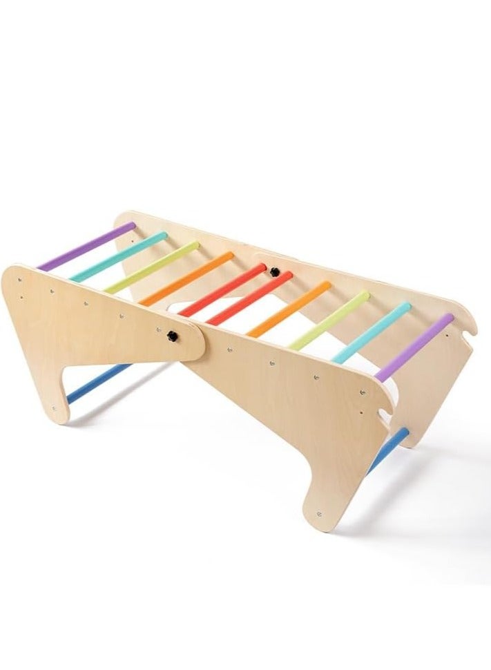 COOLBABY climbing toys for toddlers 1-3 inside Children's Wooden Climbing Frame Baby Sensory Training Climbing Frame Infant Indoor Climbing Frame Slide Combination Toys 4 pieces