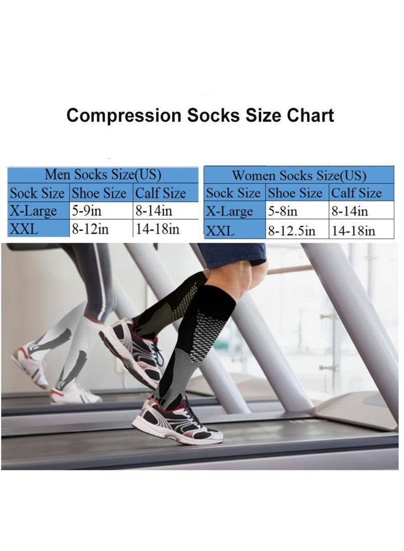 Compression Socks (3 Pairs) for Men Circulation 20-30 mmHg Medical Compression Stockings Women Nursing