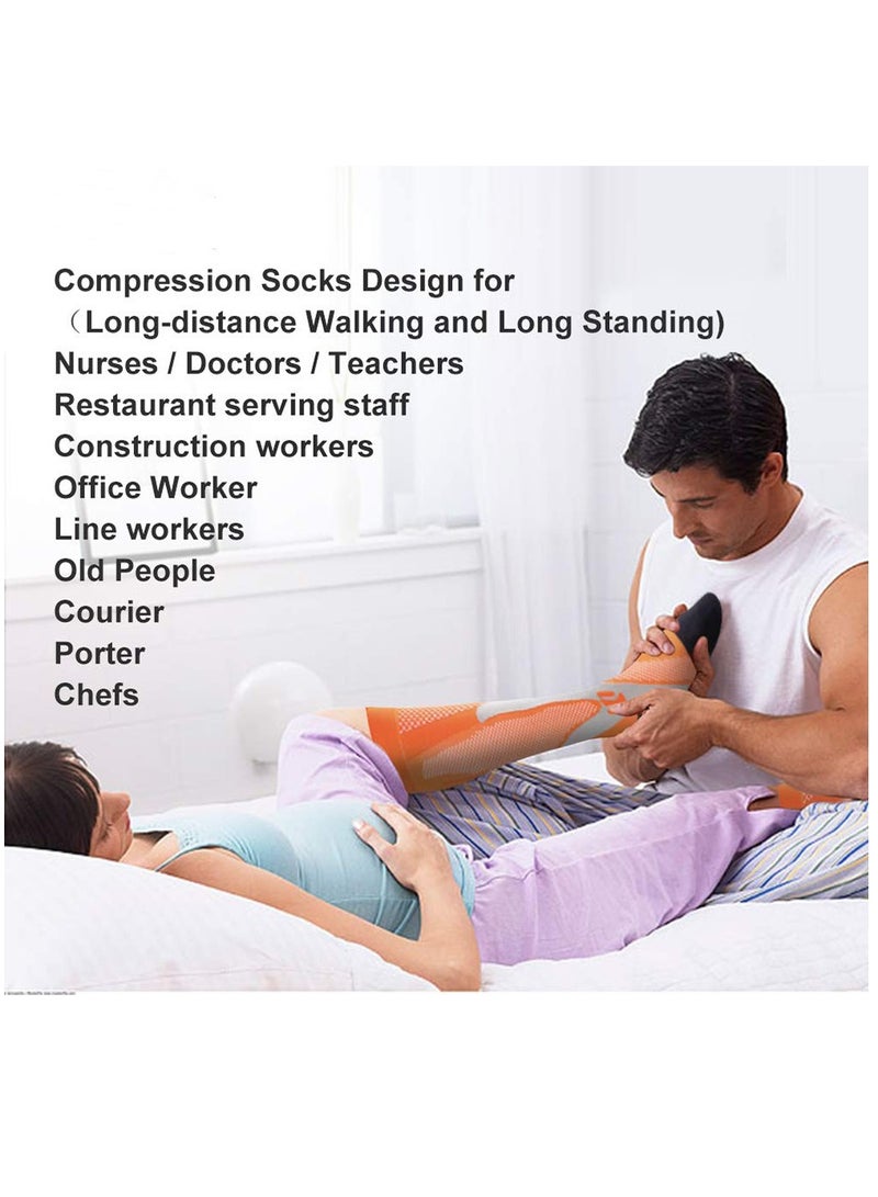 Compression Socks (3 Pairs) for Men Circulation 20-30 mmHg Medical Compression Stockings Women Nursing