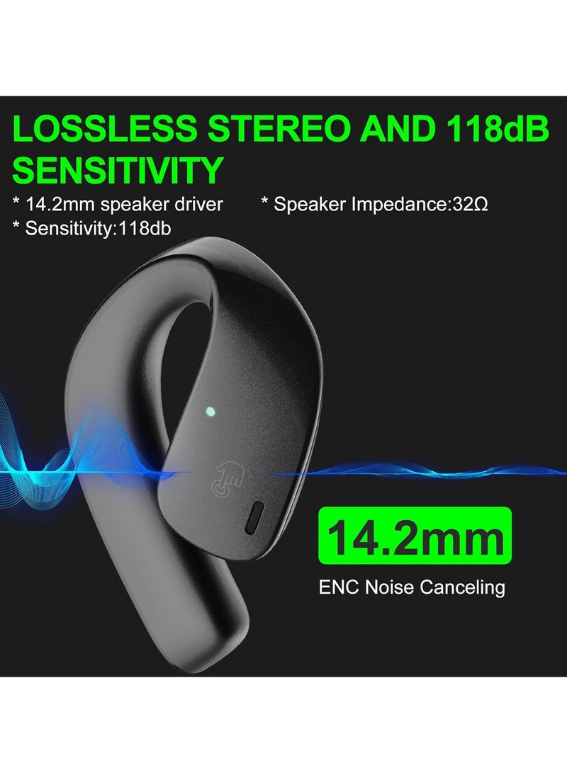 Black Shark Earphone T20 Earphone With Open Ear Wireless Earbuds Design, 35 Hours Long Battery Life, Strong 5.3 Bluetooth Connectivity, IPX67 Water Resistance and Comfortable and Lightweight Global Version 2024
