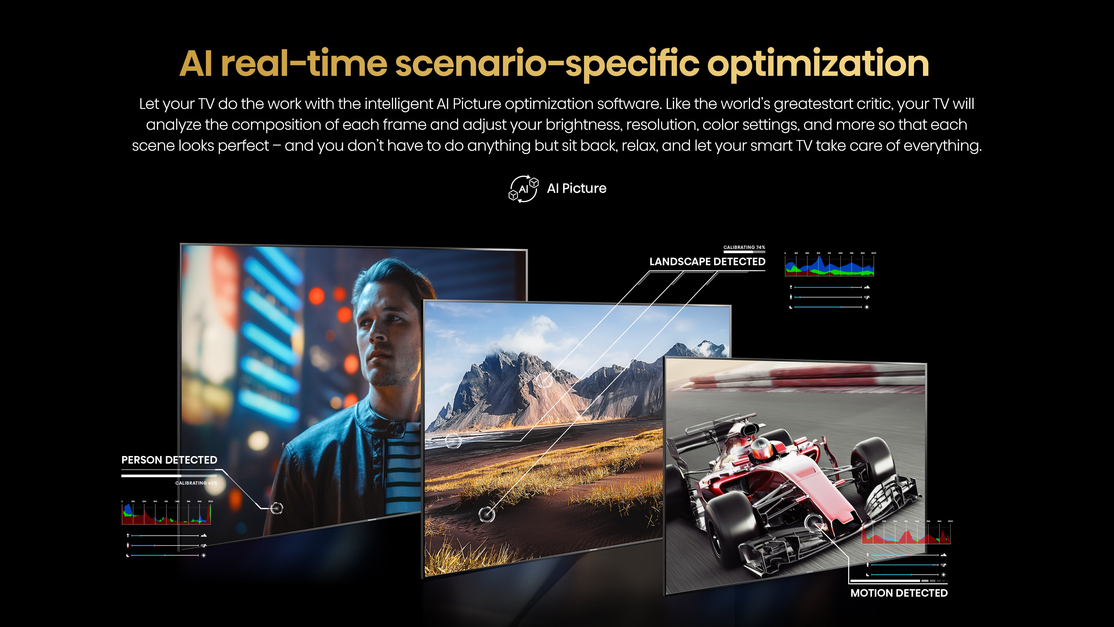 50 Inch 4K A6K smart TV | VIDA system | Dolby Vision | HDR | 60HZ | Bluetooth | Wi-Fi | New design | (2 USB - 3 HDMI) | Model (2023) - 50A6K Black