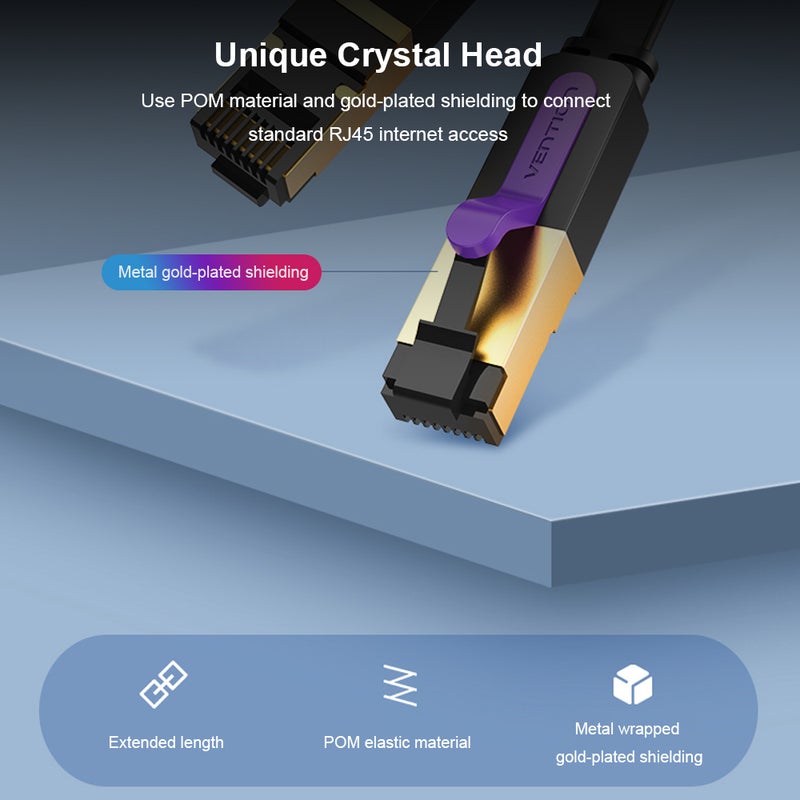 Fast Speed Network Extension Cable Black/Gold