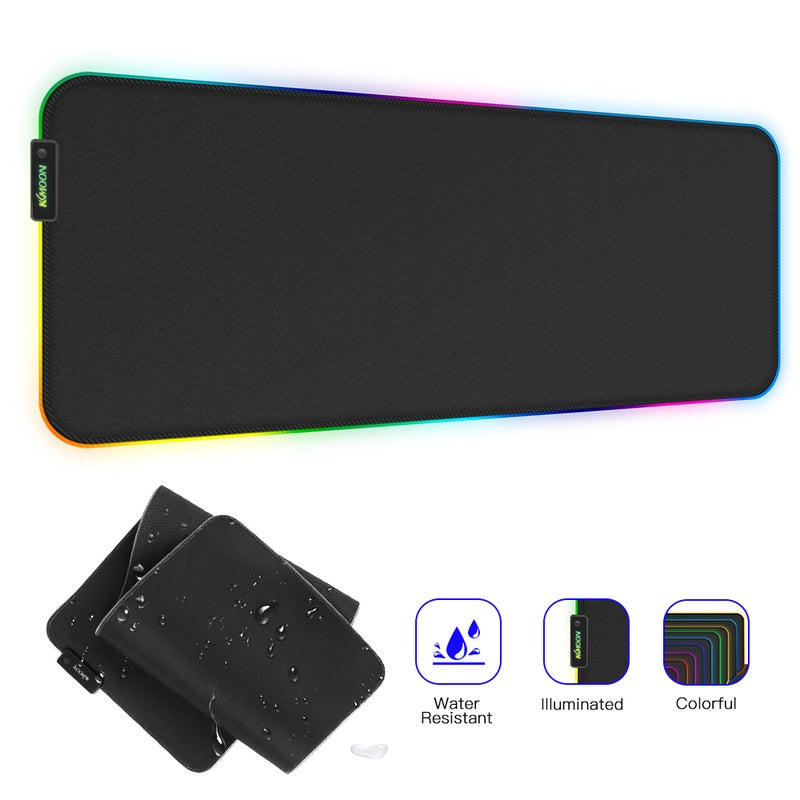 Gaming Anti-slip Mousepad With Locking Edge Black