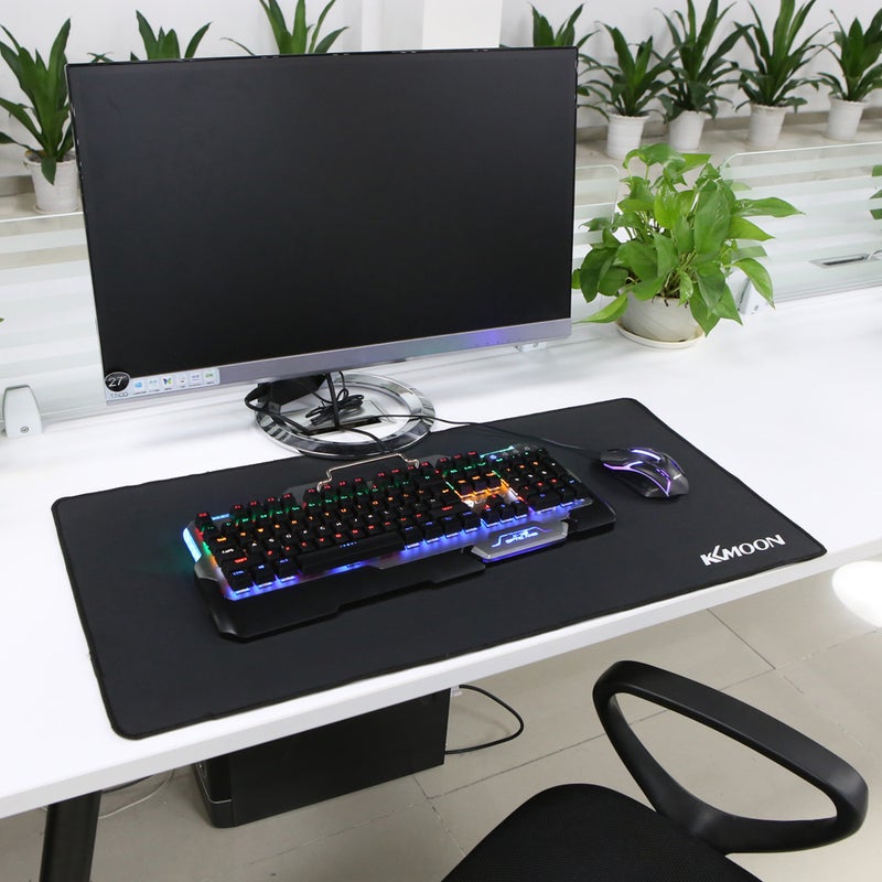 Extended Water-resistant Anti-slip Gaming Mouse Pad Black