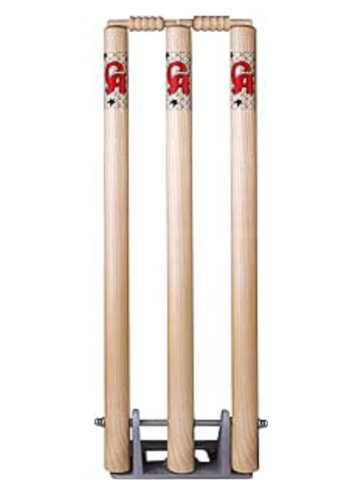 CA Sports wooden Cricket wicket Stumps With Spring Stand