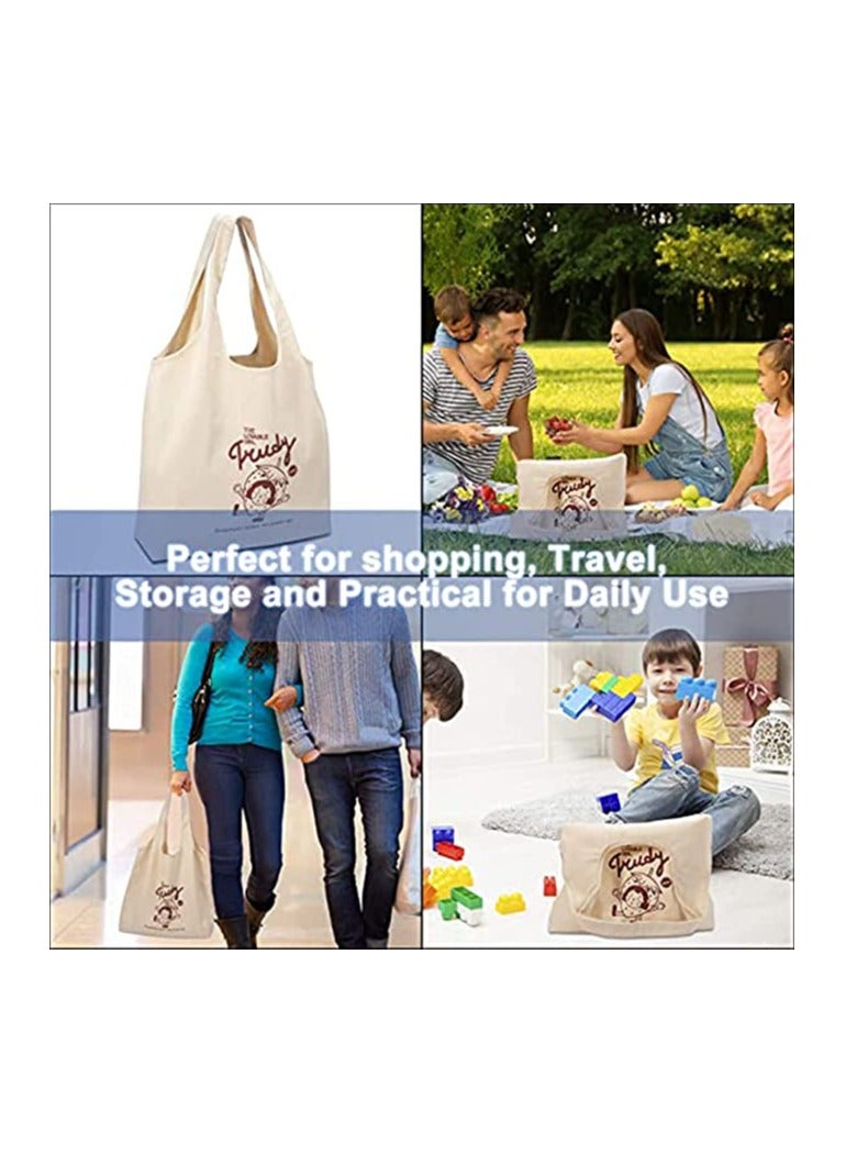 Canvas Tote Bags, with Inner Pocket Reusable Grocery Bags Bulk Reusable Shopping Bags Large Capacity Machine Washable
