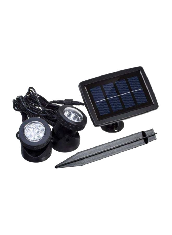 12-LED Solar Powered Underwater Lamp Black 12.5x8.5cm