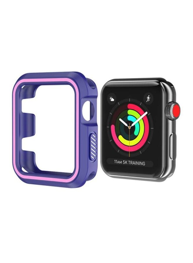 Rugged Armor Bumper Protective Case Cover For Apple Watch Series 1/2/3 42mm Purple/Pink