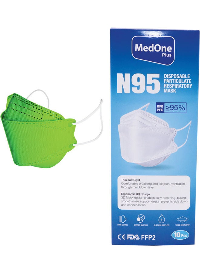 10-Piece N95 Disposable Particulate Respiratory Mask