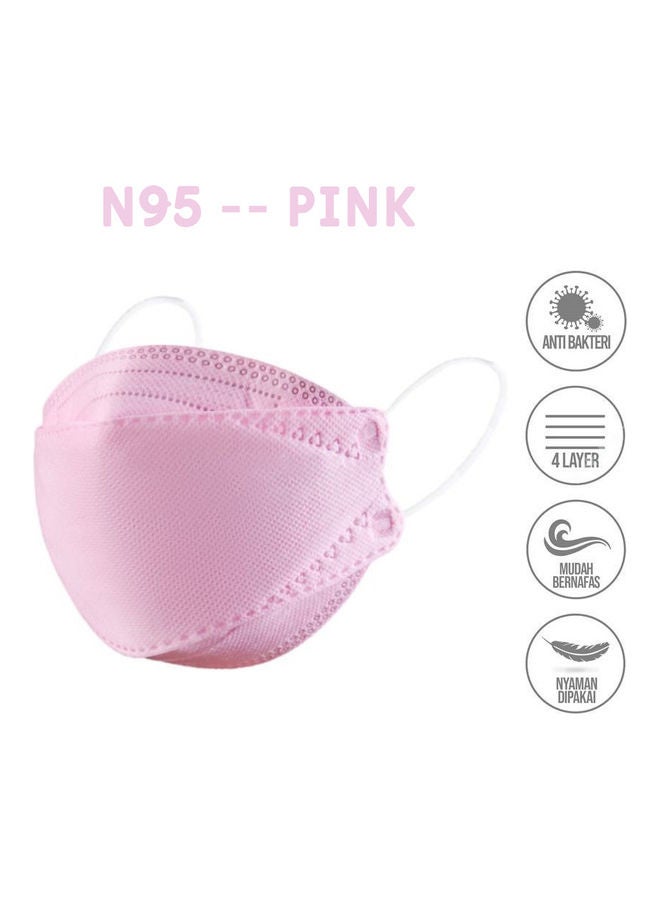 10-Piece N95 Face Mask For Adults Pink