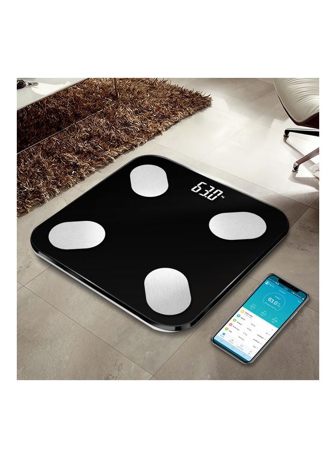 Multi-Functional Body Fat Scales Home Use Intelligent BT Electronic Weight Scale Black 26 x 26 x 2cm