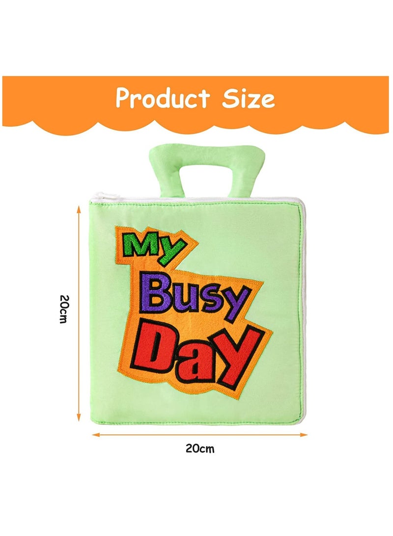 Baby Cloth Books, Baby Soft Books Quiet Book for Toddlers, Baby Bath Cloth Book, Early Learning Babies First Books Gifts for 0-3-Year-Old Toddlers