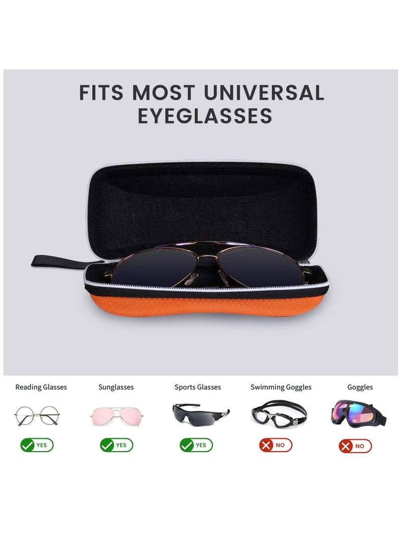 3 Pieces Portable Sunglasses Case, Travel Zipper Eyeglasses Case for Women Men Sports