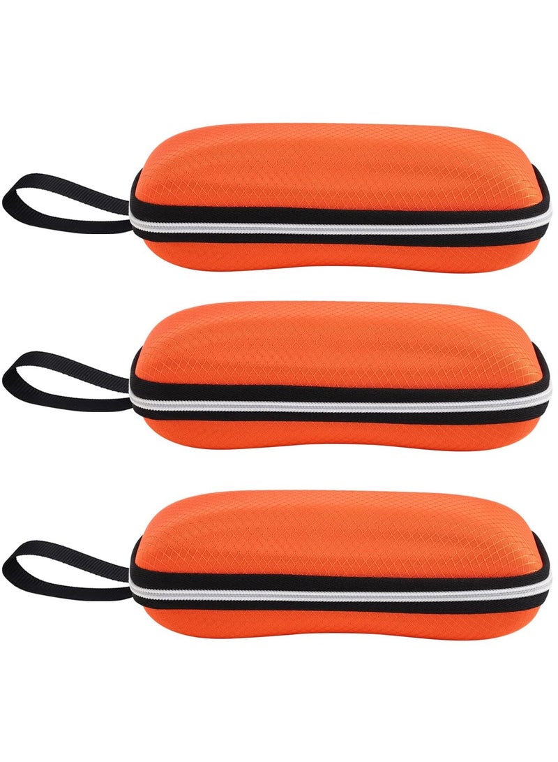 3 Pieces Portable Sunglasses Case, Travel Zipper Eyeglasses Case for Women Men Sports