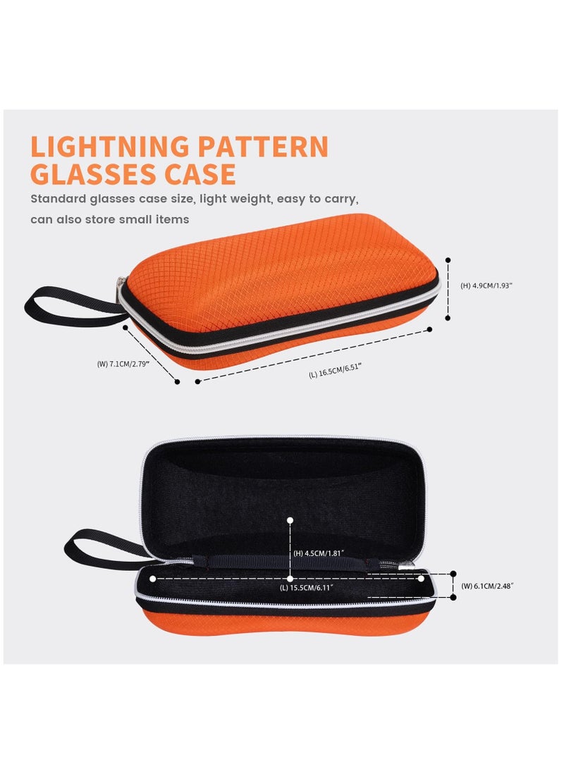 3 Pieces Portable Sunglasses Case, Travel Zipper Eyeglasses Case for Women Men Sports