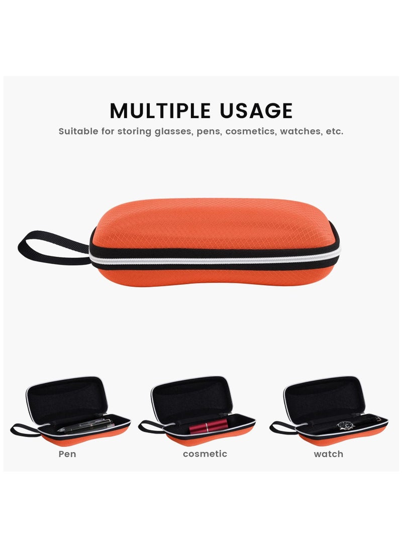 3 Pieces Portable Sunglasses Case, Travel Zipper Eyeglasses Case for Women Men Sports