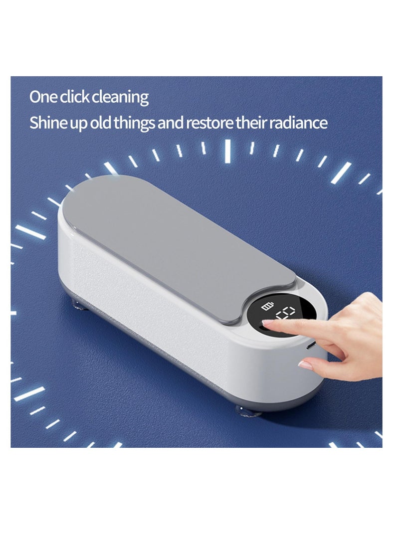 Ultrasonic Jewelry Cleaner, 45KzHz Small Home Jewelry Cleaning Machine, Sonic Cleaner with One-Touch Operation, Versatile Jewelry Cleaner for Glasses, Ring, Watches, Jewelry