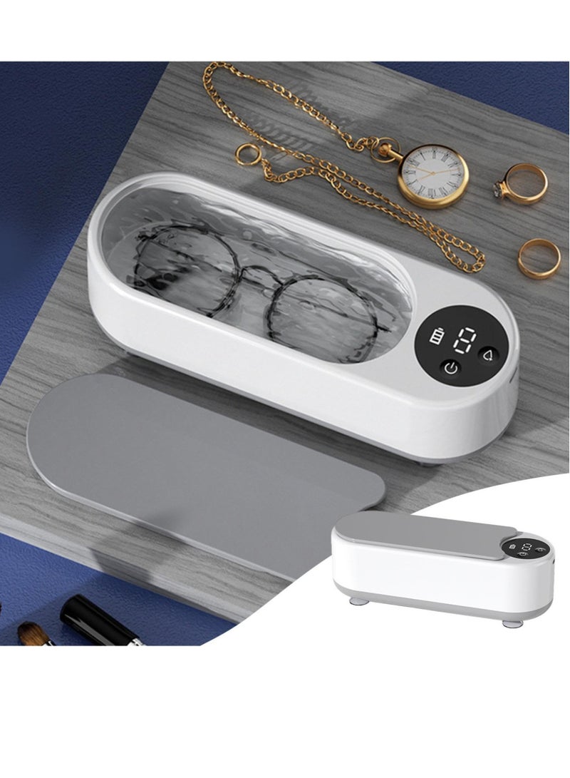 Ultrasonic Jewelry Cleaner, 45KzHz Small Home Jewelry Cleaning Machine, Sonic Cleaner with One-Touch Operation, Versatile Jewelry Cleaner for Glasses, Ring, Watches, Jewelry