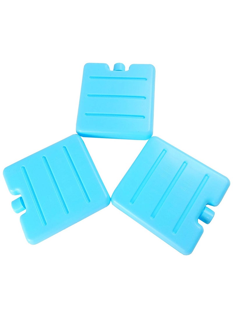 Ice blocks Ice Packs for Lunch Boxes Cooler Ice Packs Long Lasting Lunch Ice Packs Slim Reusable Cool Packs for Cooler Freezer Ice Packs Stackable Square Design Blue (Set of 4)