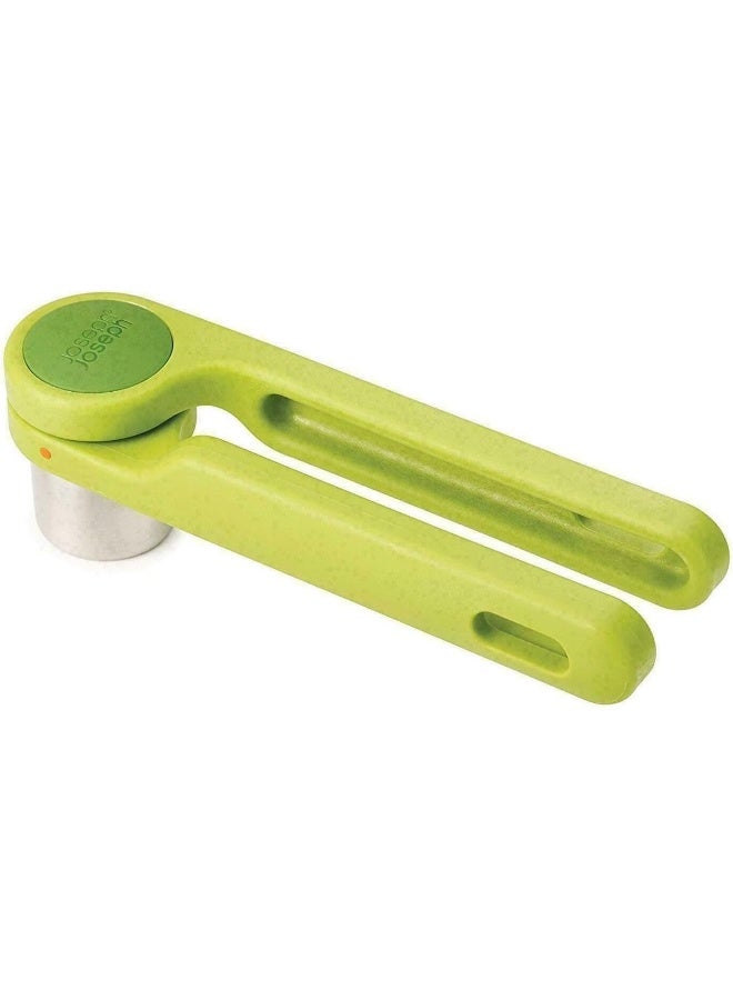 20102 Helix Garlic Press Mincer Ergonomic Twist Action Hand Juicer Green Stainless Steel