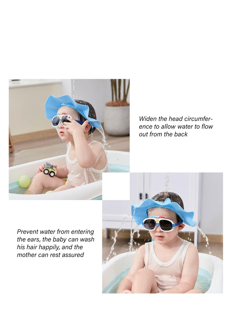 Baby Shower Cap, soft and adjustable Baby Hair Washing Shield, protects eyes and ears when washing hair, suitable for babies, toddlers, and children. Baby Shower Cap Shield