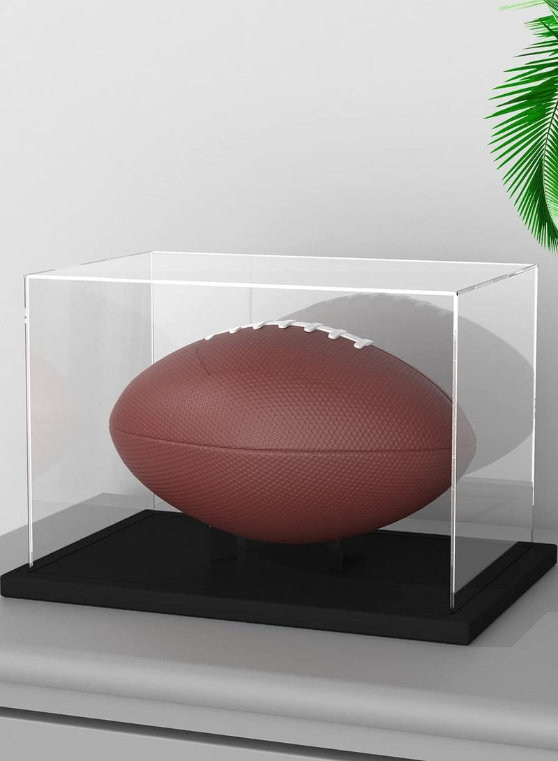 Clear Self-Assembly Acrylic Display Case with Black Velvet Base, Deluxe Dustproof Showcase, Cube Countertop Box for Collectibles, Home Organization (12x8x8 inch)