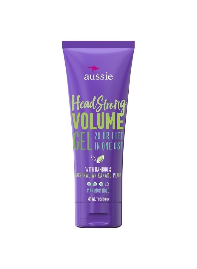 Volumizing Hair Gel - Aussie Headstrong Volume Gel with Bamboo & Kakadu Plum, 7.0 oz