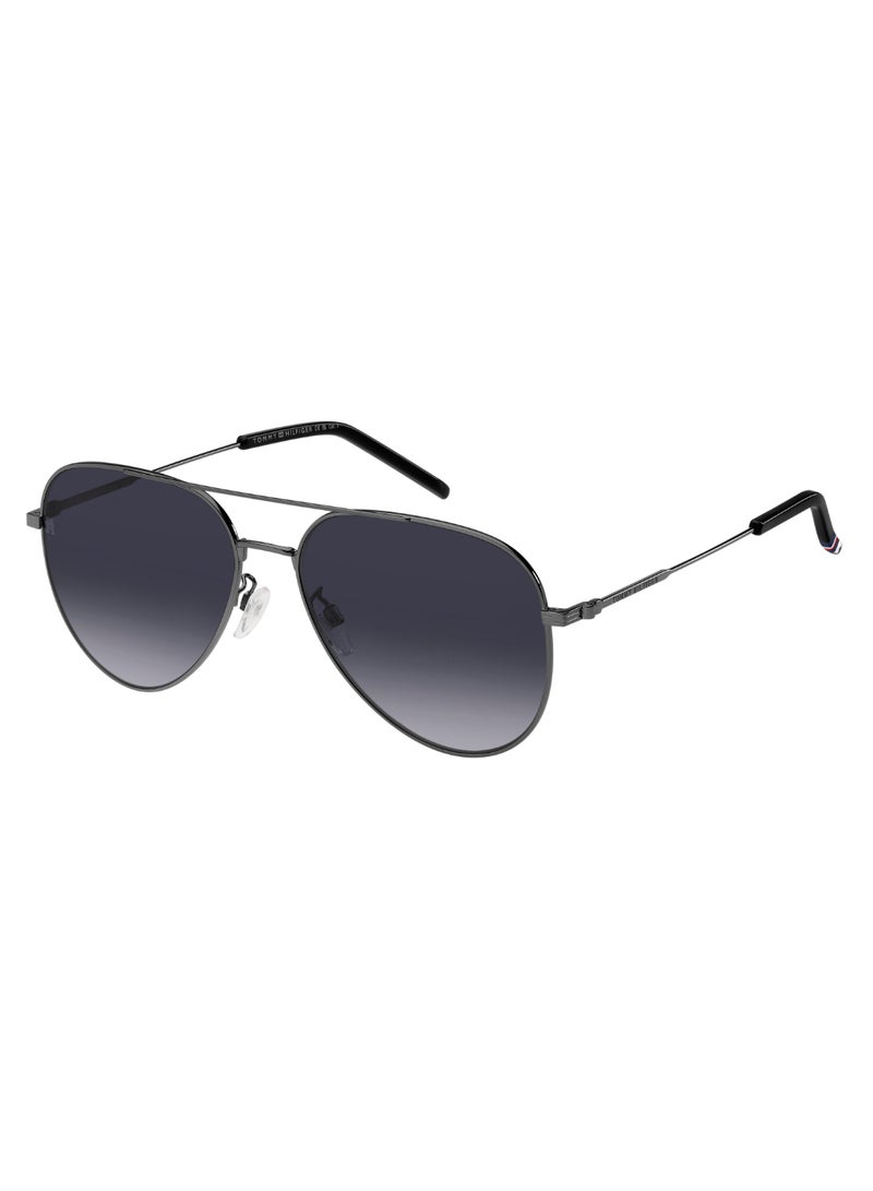Men's Uv Protection Pilot Shape Metal Sunglasses Th 2111/G/S Grey 55 - Lens Size: 55 Mm - Dk Ruthen