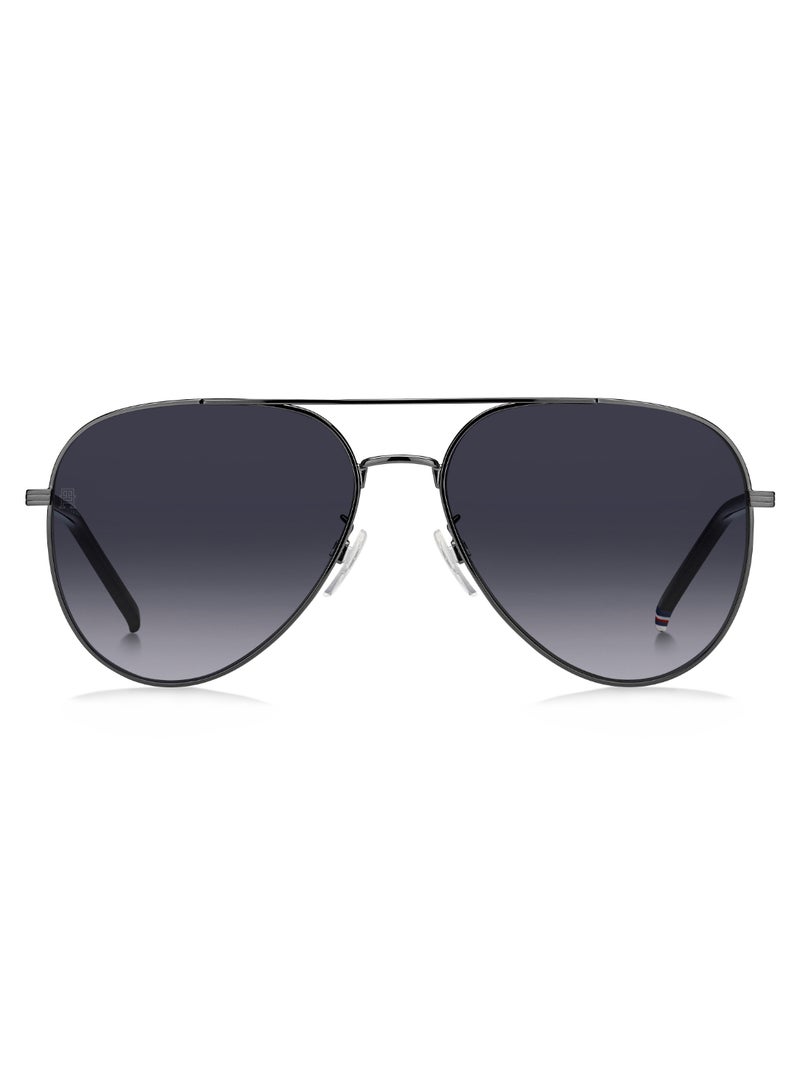 Men's Uv Protection Pilot Shape Metal Sunglasses Th 2111/G/S Grey 55 - Lens Size: 55 Mm - Dk Ruthen