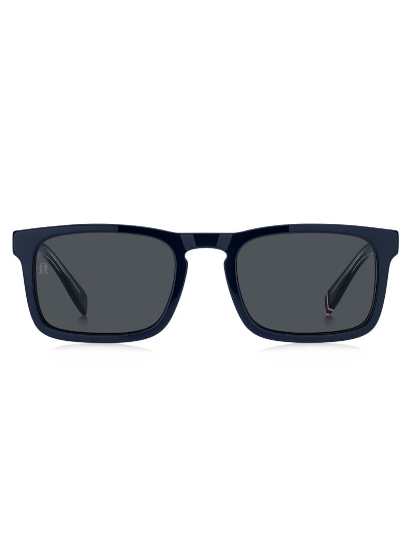 Men's UV Protection Rectangular Shape Acetate Sunglasses TH 2068/S GREY 39 - Lens Size: 39.4 Mm - Blue