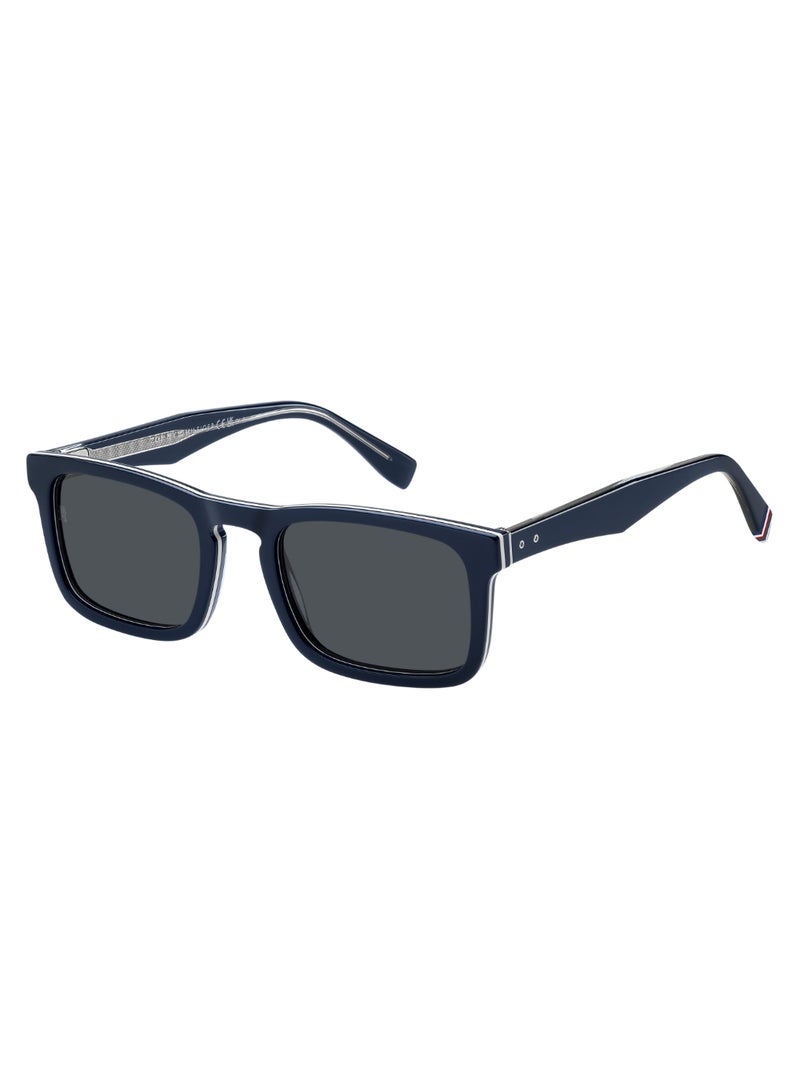 Men's UV Protection Rectangular Shape Acetate Sunglasses TH 2068/S GREY 39 - Lens Size: 39.4 Mm - Blue