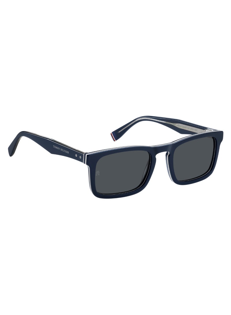 Men's UV Protection Rectangular Shape Acetate Sunglasses TH 2068/S GREY 39 - Lens Size: 39.4 Mm - Blue