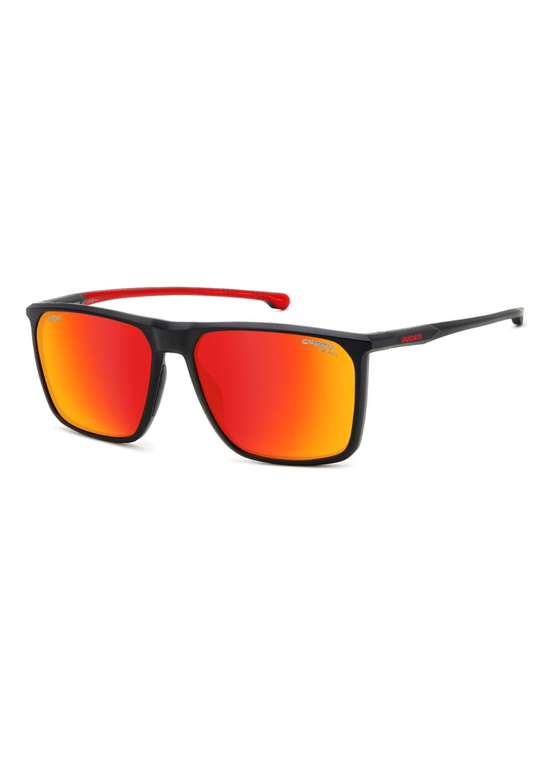 Men's Uv Protection Rectangular Shape  Sunglasses Carduc 034/S Red 46 - Lens Size: 46.1 Mm - Black Red