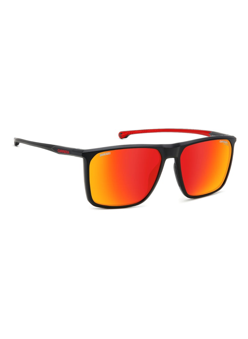 Men's Uv Protection Rectangular Shape  Sunglasses Carduc 034/S Red 46 - Lens Size: 46.1 Mm - Black Red